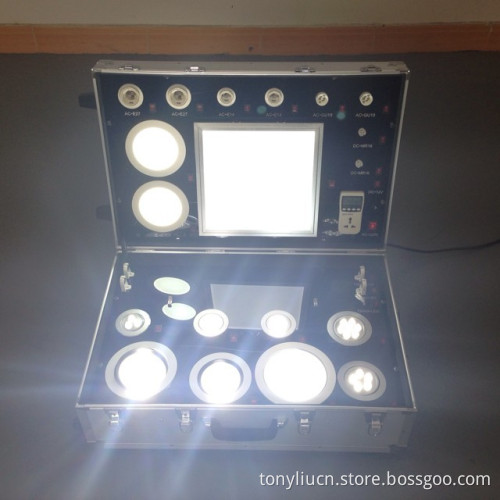 led panels downlights strips lights display sample contrast kits box